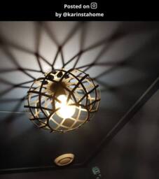 Lucide 'WOLFRAM' Dimmable Stylish Indoor Decorative Flush Ceiling Light 1xE27 in Gold - thumbnail 6