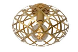 Lucide 'WOLFRAM' Dimmable Stylish Indoor Decorative Flush Ceiling Light 1xE27 in Gold