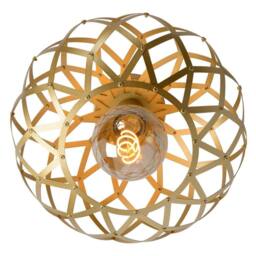 Lucide 'WOLFRAM' Dimmable Stylish Indoor Decorative Flush Ceiling Light 1xE27 in Gold - thumbnail 4