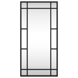 Berkfield Home Wall Mirror Black 30x60 cm Rectangle Iron - thumbnail 3