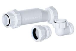 Balterley Basin Waste Trap for Furniture Basins Easy Fit, 54mm x 54mm - White - thumbnail 1
