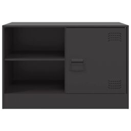 Berkfield Home TV Cabinet Black 67x39x44 cm Steel - Size: 67 x 39 x 44 cm - thumbnail 6
