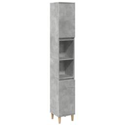 Berkfield Home Durable 3 Piece Bathroom Furniture Set Concrete Grey Engineered Wood - thumbnail 4