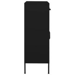 Berkfield Home Storage Cabinet Black 80x35x101.5 cm Steel - thumbnail 3