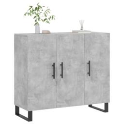 Berkfield Home Sideboard Concrete Grey 90x34x80 cm Engineered Wood - Size: 90 x 34 x 80 cm - thumbnail 3