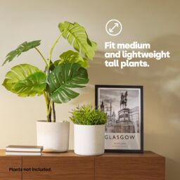 LIVIVO Indoor Plant Pots - Set of 2, Gardening Pot for All House Plants, Herbs & Foliage Plant - Ideal Home Decor Planter - 22cm in White - thumbnail 3