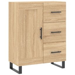 Berkfield Home Sideboard Sonoma Oak 69.5x34x90 cm Engineered Wood in Brown - thumbnail 2