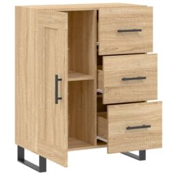 Berkfield Home Sideboard Sonoma Oak 69.5x34x90 cm Engineered Wood in Brown - thumbnail 6
