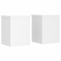 Berkfield Home Plant Stands 2 pcs White 15x15x20 cm Engineered Wood - Size: 15 x 15 x 20 cm - thumbnail 2