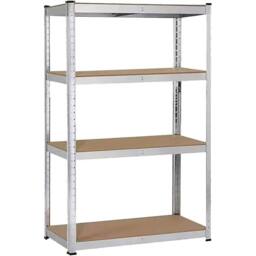NESTLUNE 180*95*45cm Heavy Duty 4-5 Tiers Metal Garage Shelving in Silver - Size: 10000mm x 520mm - thumbnail 1