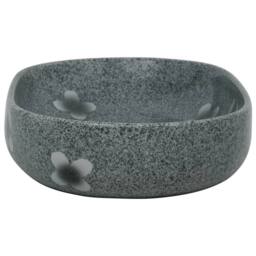 Berkfield Home Countertop Basin Blue Oval 59x40x14 cm Ceramic in Grey - Size: 59 x 40 x 14 cm - thumbnail 5
