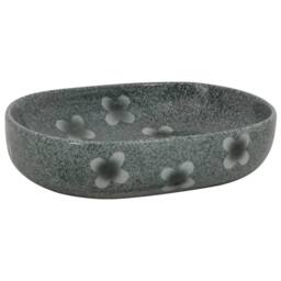 Berkfield Home Countertop Basin Blue Oval 59x40x14 cm Ceramic in Grey - Size: 59 x 40 x 14 cm