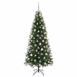 Berkfield Home Elegant Artificial Christmas Tree with 300 LEDs Green 180 cm PE a - thumbnail 4