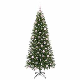 Berkfield Home Elegant Artificial Christmas Tree with 300 LEDs Green 180 cm PE a - thumbnail 1