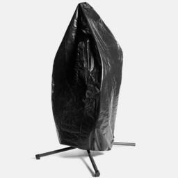 OHS Garden Egg Chair Cover Outdoor Plastic with Drawstring Heavy Duty in Black - Size: Large - thumbnail 2