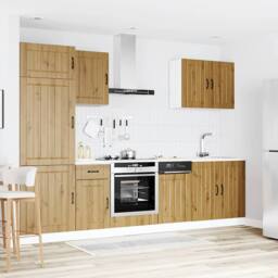 Berkfield Home 7 Piece Kitchen Cabinet Set Kalmar Artisan Oak Engineered Wood in Brown - thumbnail 3
