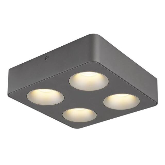 Netlighting Hangarau Semi Flush Ceiling Light Grey Dark LED 3000K - image 1