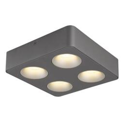Netlighting Hangarau Semi Flush Ceiling Light Grey Dark LED 3000K - thumbnail 1