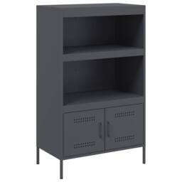 Berkfield Home Highboard Anthracite 68x39x113 cm Steel in Dark Grey - Size: 68 x 39 x 113 cm - thumbnail 3