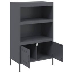 Berkfield Home Highboard Anthracite 68x39x113 cm Steel in Dark Grey - Size: 68 x 39 x 113 cm - thumbnail 9