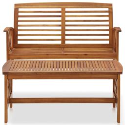 Berkfield Home 2 Piece Garden Lounge Set Solid Acacia Wood in Brown - thumbnail 3