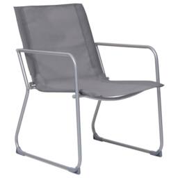 Berkfield Home 4 Piece Garden Lounge Set Fabric & Steel Grey - thumbnail 8