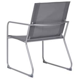 Berkfield Home 4 Piece Garden Lounge Set Fabric & Steel Grey - thumbnail 9