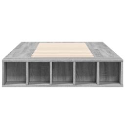 Berkfield Home Bed Frame without Mattress Grey Sonoma 75x190 cm Small Single - thumbnail 4