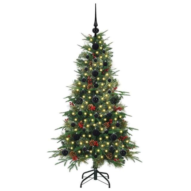 Berkfield Home Elegant Artificial Hinged Christmas Tree Green 120 cm PE & PVC - image 1