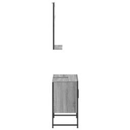 Berkfield Home Stylish 2 Piece Bathroom Cabinet Set Grey Sonoma Engineered Wood - thumbnail 7