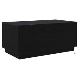 Berkfield Home Modern Coffee Table with LED Lights Black Oak 90x50x40 cm - Size: 90 x 50 x 40 cm - thumbnail 9