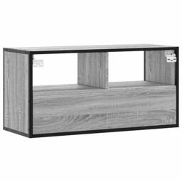 Berkfield Home TV Cabinet Grey Sonoma 80x31x39.5 cm Engineered Wood & Metal - thumbnail 6