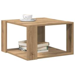 Berkfield Home Modern Coffee Table Artisan Oak 51, 5x51, 5x30 cm Engineered Wood in Brown - thumbnail 1