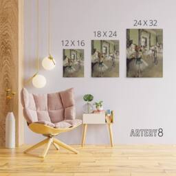 "Artery8 Edgar Degas The Ballet Class Canvas Wall Art Print in Beige - Size: W24"" x H32""" - thumbnail 4