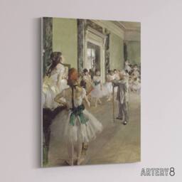 "Artery8 Edgar Degas The Ballet Class Canvas Wall Art Print in Beige - Size: W24"" x H32""" - thumbnail 2