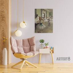 "Artery8 Edgar Degas The Ballet Class Canvas Wall Art Print in Beige - Size: W24"" x H32""" - thumbnail 3