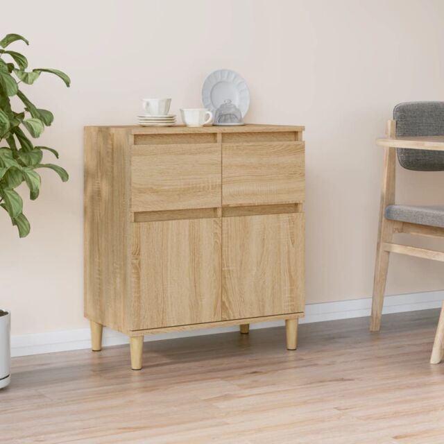 Berkfield Home Sideboard Sonoma Oak 60x35x70 cm Engineered Wood in Brown - Size: 60 x 35 x 70 cm - image 1