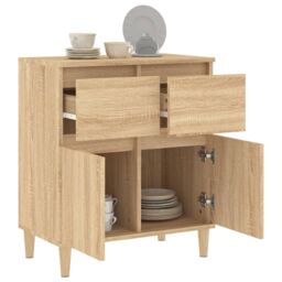 Berkfield Home Sideboard Sonoma Oak 60x35x70 cm Engineered Wood in Brown - Size: 60 x 35 x 70 cm - thumbnail 5