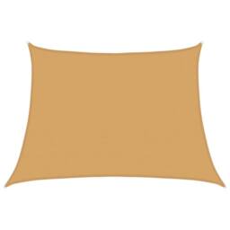 Berkfield Home Sunshade Sail 160 g/m¬≤ Trapezium Light Grey 4/5x3 m HDPE in Light Sand - thumbnail 3