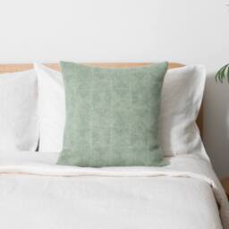 Native Natural Diamond Green Wool Cushion 45x45cm - Size: 45 cm x 45 cm - thumbnail 2