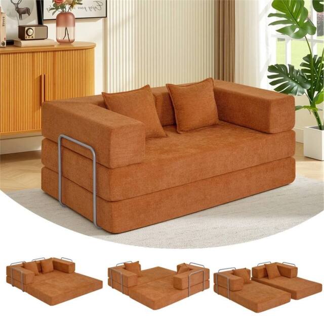 FORGEVIO Orange 2 Seater Sectional Sofa bed - Size: 0.6m2 - image 1