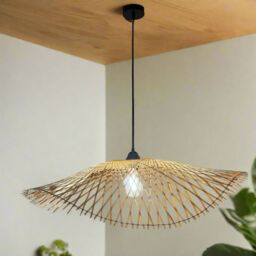 CGC Lighting 'Tulul' Large 56 cm Hand Made Bamboo Easy Fit Lampshade in Natural