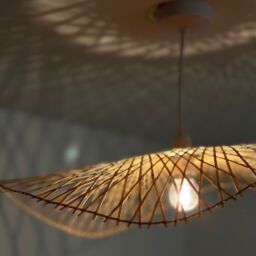CGC Lighting 'Tulul' Large 56 cm Hand Made Bamboo Easy Fit Lampshade in Natural - thumbnail 5