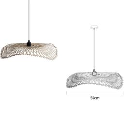 CGC Lighting 'Tulul' Large 56 cm Hand Made Bamboo Easy Fit Lampshade in Natural - thumbnail 9