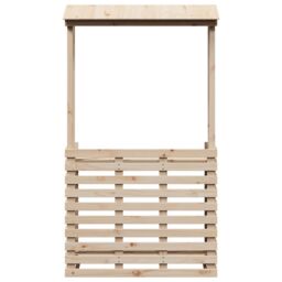 Berkfield Home Outdoor Bar Table with Roof 112.5x57x195.5 cm Solid Wood - thumbnail 4