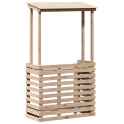Berkfield Home Outdoor Bar Table with Roof 112.5x57x195.5 cm Solid Wood - thumbnail 2