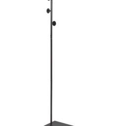 Wyld and Coco Black Metal Coat Stand 169 cm Freestanding Industrial Jacket Rack - thumbnail 2