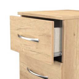 Ready Assembled 2 U Hampshire 2 Drawer Bedside Cabinet (Ready Assembled) in Light Brown - thumbnail 6