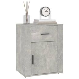 Berkfield Home Bedside Cabinet Concrete Grey 50x36x60 cm Engineered Wood - Size: 50 x 36 x 60 cm - thumbnail 4