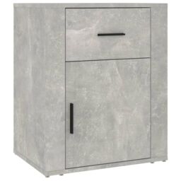 Berkfield Home Bedside Cabinet Concrete Grey 50x36x60 cm Engineered Wood - Size: 50 x 36 x 60 cm - thumbnail 2